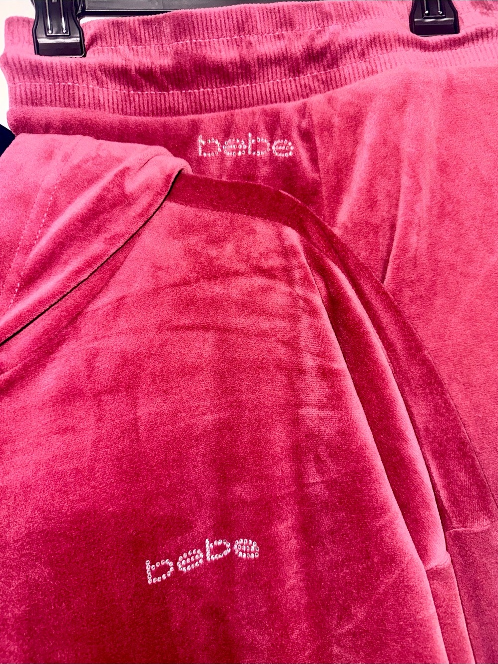 Bebe Womens velour wine red tracksuit